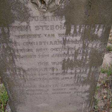 SCHOLTZ Susanna Diederica Steboij -1899 :: LINDEMANN Alida Johanna 1898-? :: LINDEMANN Johanna Aletta  1871-1906