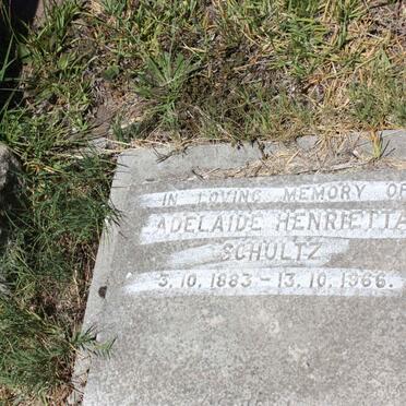 SCHULTZ Adelaide Henrietta 1883-1966