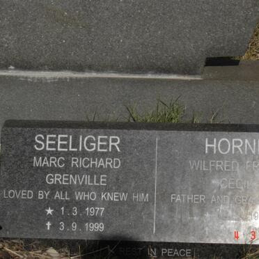 SEELIGER Marc Richard Grenville 1977-1999 :: HORNE Wilfred Frank Cecil 1917-1990