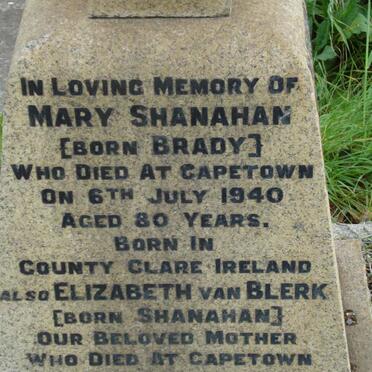 SHANAHAN Mary nee BRADY -1940 :: VAN BLERK Elizabeth nee SHANAHAN -1941