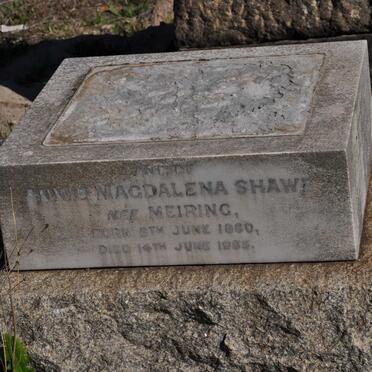 SHAW Annie Magdalena nee MEIRING 1860-1955
