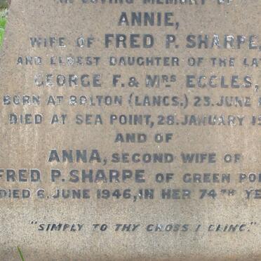 SHARPE Annie nee ECCLES 1876-1915 :: SHARPE Anna -1946
