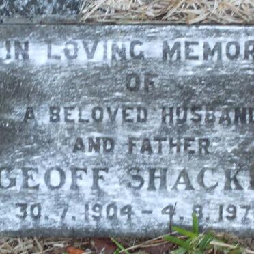 SHACKLE Geoff 1904-1975