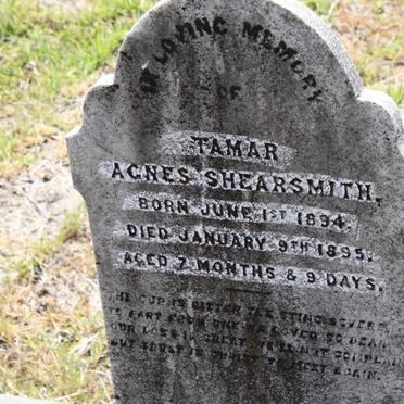 SHEARSMITH Tamar Agnes 1894-1895