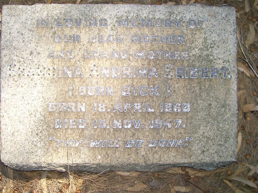 SIEBERT ? Andrina nee DICK 1868-1947