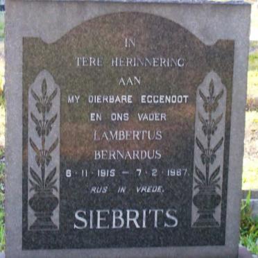 SIEBRITS Lambertus Bernardus 1915-1967