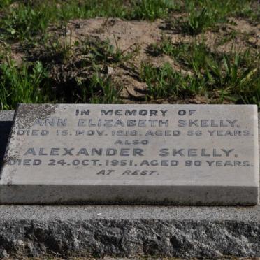 SKELLY Alexander -1951 &amp; Ann Elizabeth -1918
