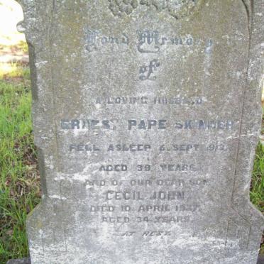 SKINNER Ernest Pape -1913 :: SKINNER Cecil John -1927