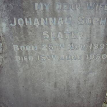 SLATER Johannah Sophia 1897-1950