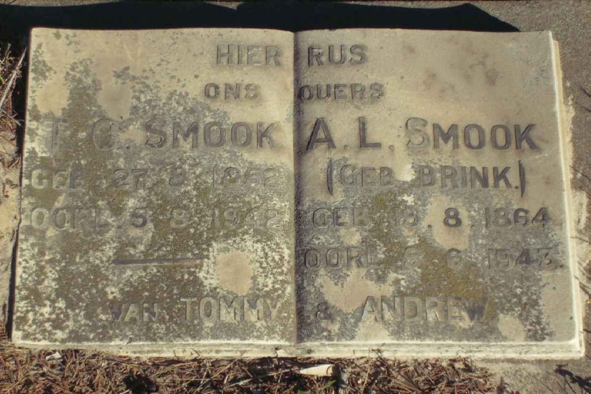 SMOOK T.G. 1852-1942 &amp; A.L. BRINK 1864-1943