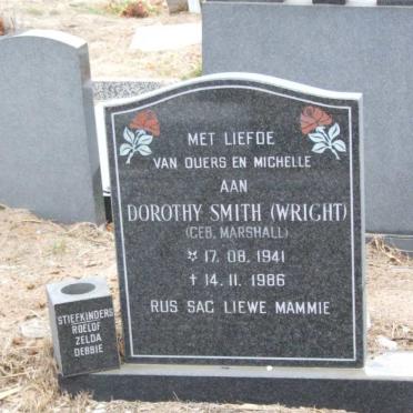SMITH Dorothy formerly WRIGHT nee MARSHALL 1941-1986