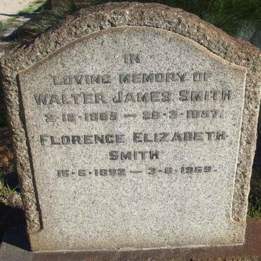 SMITH Walter James 1885-1957 &amp; Florence Elizabeth 1892-1969