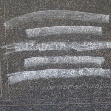 SMITH Elizabeth C. nee BESTBIER 1900-1955