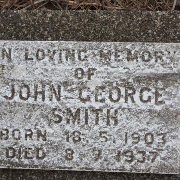 SMITH John George 1903-1937