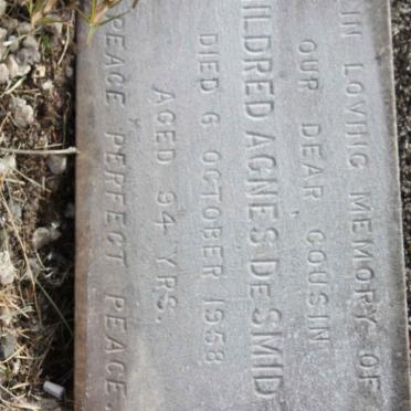 SMIDT Mildred Agnes, de -1958