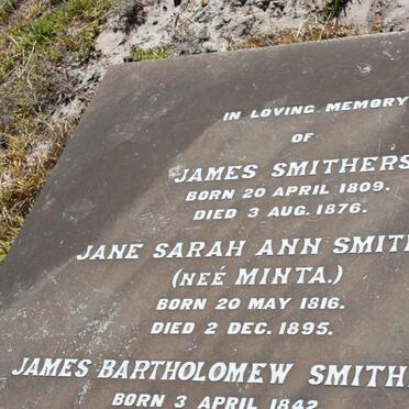 SMITHERS James 1809-1876 :: SMITHERS Jane Sarah nee MINTA 1816-1895