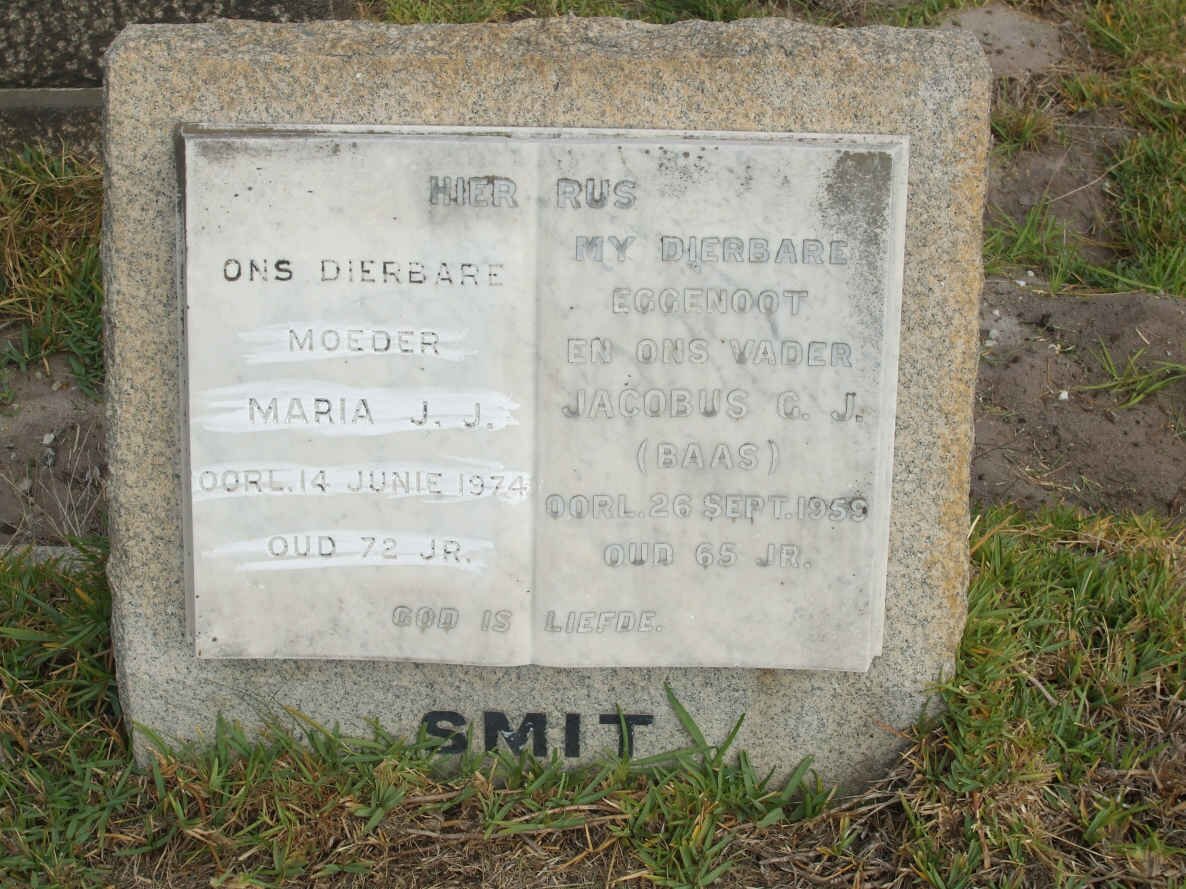 SMIT Jacobus G.J. -1959 &amp;  Maria J.J. -1974