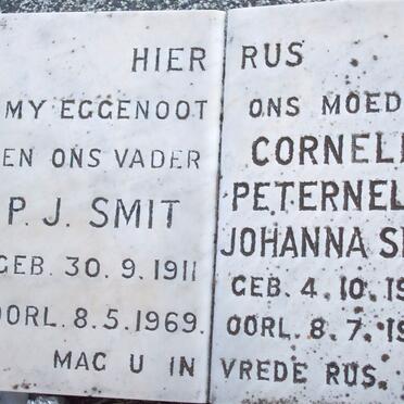 SMIT P.J. 1911-1969 &amp; Cornelia Peternella Johanna 1922-1988