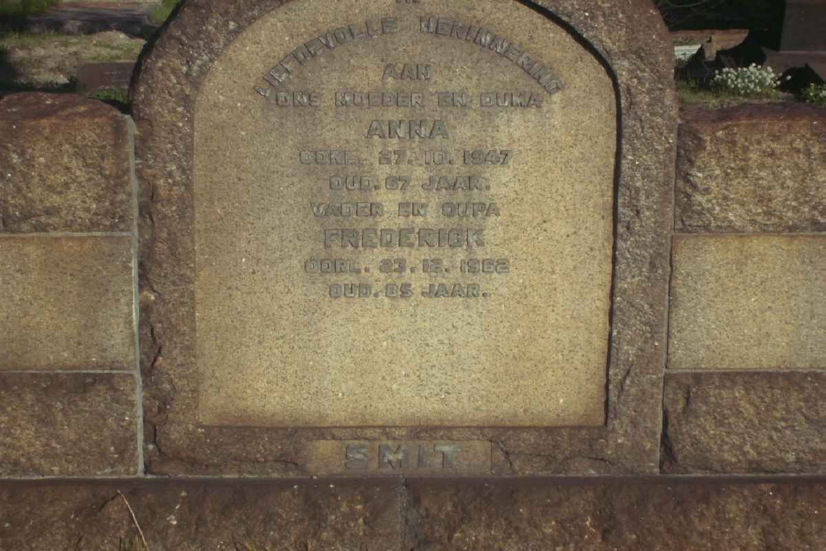 SMIT Frederick -1962 &amp; Anna -1947