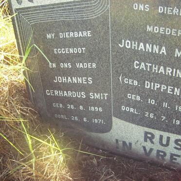 SMIT Johannes Gerhardus 1896-1971 &amp; Johanna Maria Catharina DIPPENAAR 1903-1973
