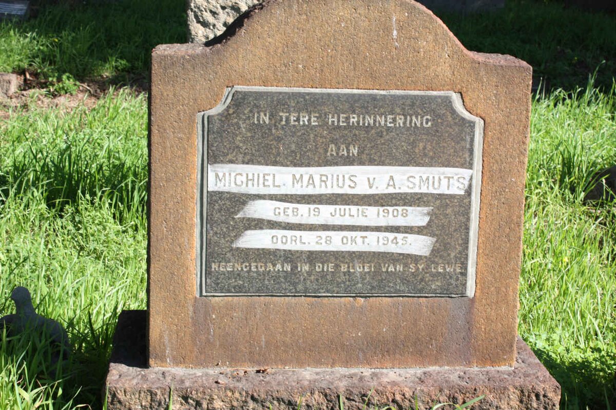 SMUTS Michiel Marius V.A. 1908-1945