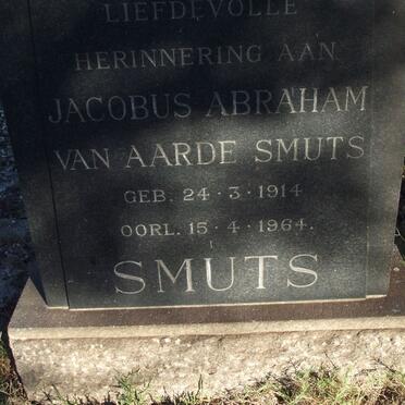 SMUTS Jacobus Abraham van Aarde 1914-1964