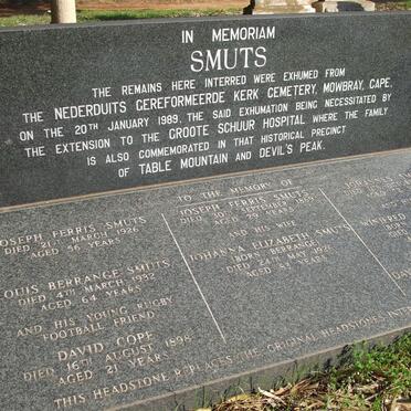 SMUTS :: DU CROZ :: BERRANGE :: BUTTERWORTH :: COPE