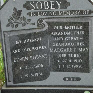 SOBEY Edwin Robert 1906-1981 &amp; Margaret May BURN 1910-1999