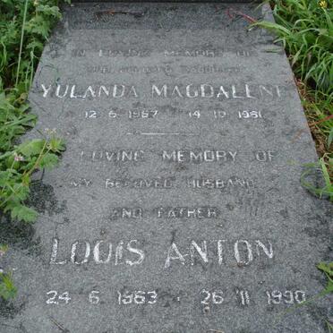 SONNENBERG Louis Anton 1963-1990 :: SONNENBERG Yulanda Magdalene 1967-1981