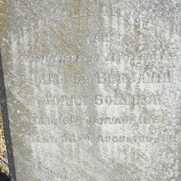 SOLOMON Charles Benjamin Johan 1851-1918
