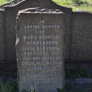 SONNENBERG Siegmund Charles -1923 &amp; Marie Dorothee BAKEBERG -1933