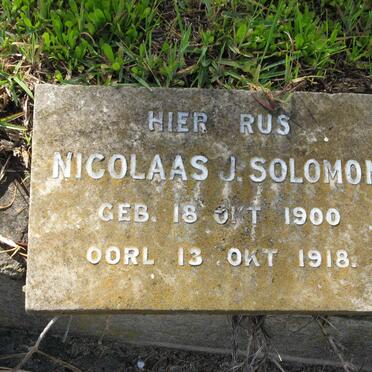 SOLOMON Nicolaas J. 1900-1918