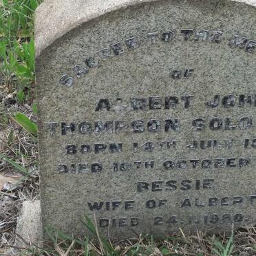 SOLOMON Albert John Thompson 1875-1918 &amp; Bessie -1980