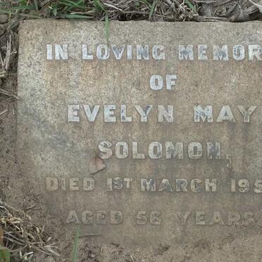 SOLOMON Evelyn May -1956