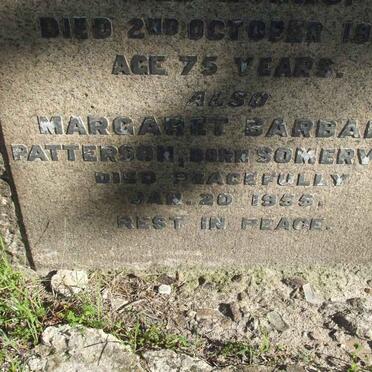 SOMERVILLE William -1947 &amp; Jamesina EUNRO -1950 :: PATTERSON Margaret Barbara nee SOMERVILLE -1955 