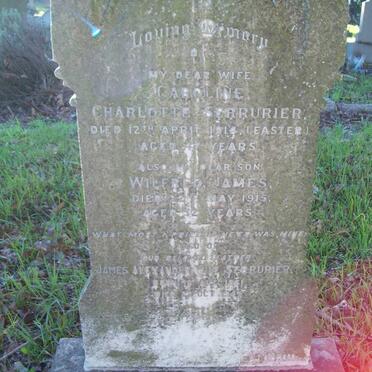 SURRURIER James Alexander 1861-1941 &amp; Caroline Charlotte 1850-1914 :: SURRURIER Wilfred James -1915