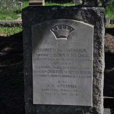 SWEMMER Justus H. 1856-1939 &amp; Hubertha V.D. SPUY -1928