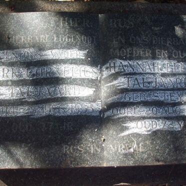 TALJAARDT Dirk Cornelius -1953 &amp; Hannah Ilien STEYN -195?
