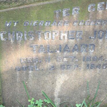 TALJAARD Christopher John  1894-1945
