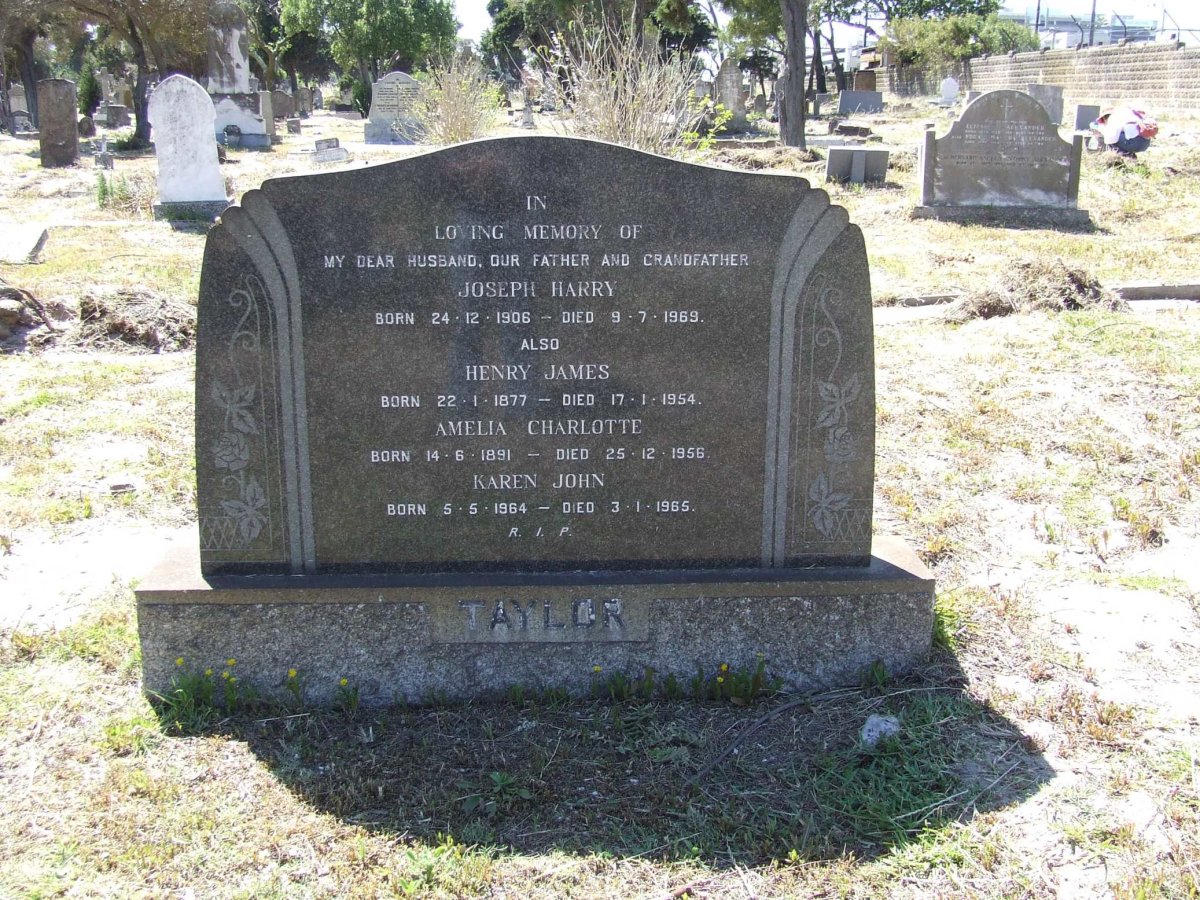 TAYLOR Joseph Harry 1906-1969 :: TAYLOR Henry James 1877-1954 :: TAYLOR Amelia Charlotte 1891-1956