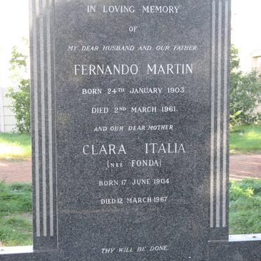 TALLIE Fernando Martin 1903-1961 &amp; Clara Italia FONDA 1904-1967