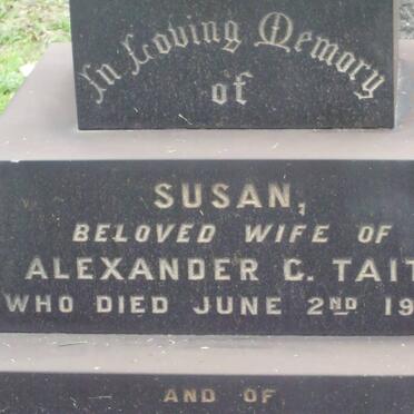 TAIT Alexander Coutts -1918 &amp; Susan -1916
