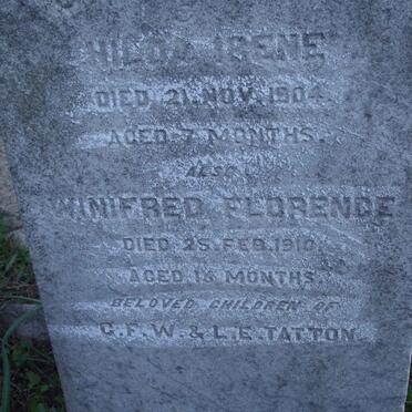 TATTON H. Irene  -1904 :: TATTON Winifred Florence -1910