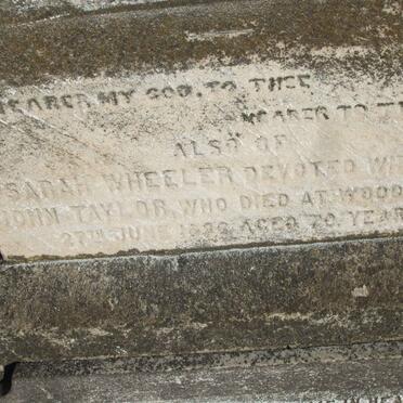 TAYLOR Sarah nee WHEELER -188? :: ?