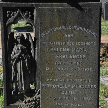 TERBLANCHE Helena Maria nee KEMP 1907-1938 :: TERBLANCHE Petronella Mercedes 1930-1939