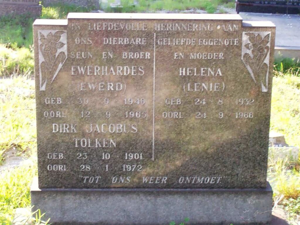 TOLKEN Dirk Jacobus 1901-1972