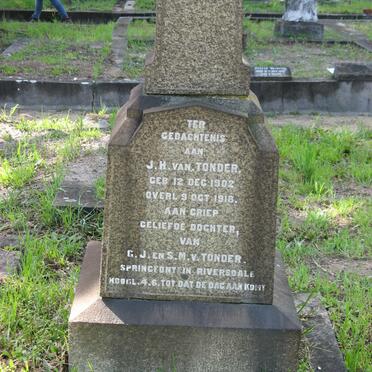 TONDER J.H., van 1902-1918