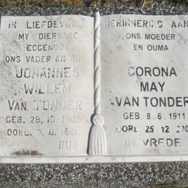 TONDER Johannes Willem, van 1905-1981 &amp; Corona May 1911-2003