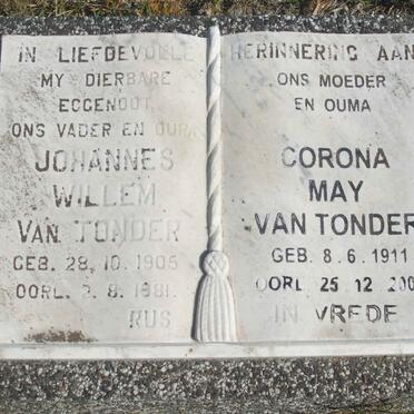 TONDER Johannes Willem, van 1905-1981 &amp; Corona May 1911-2003