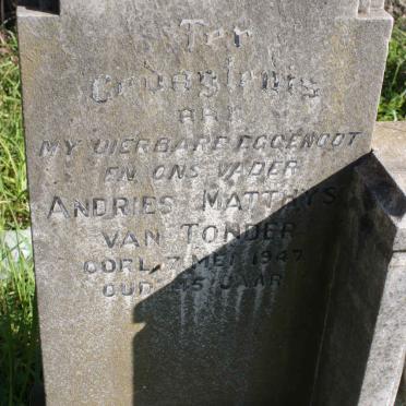 TONDER Andries Matthys, van 1947